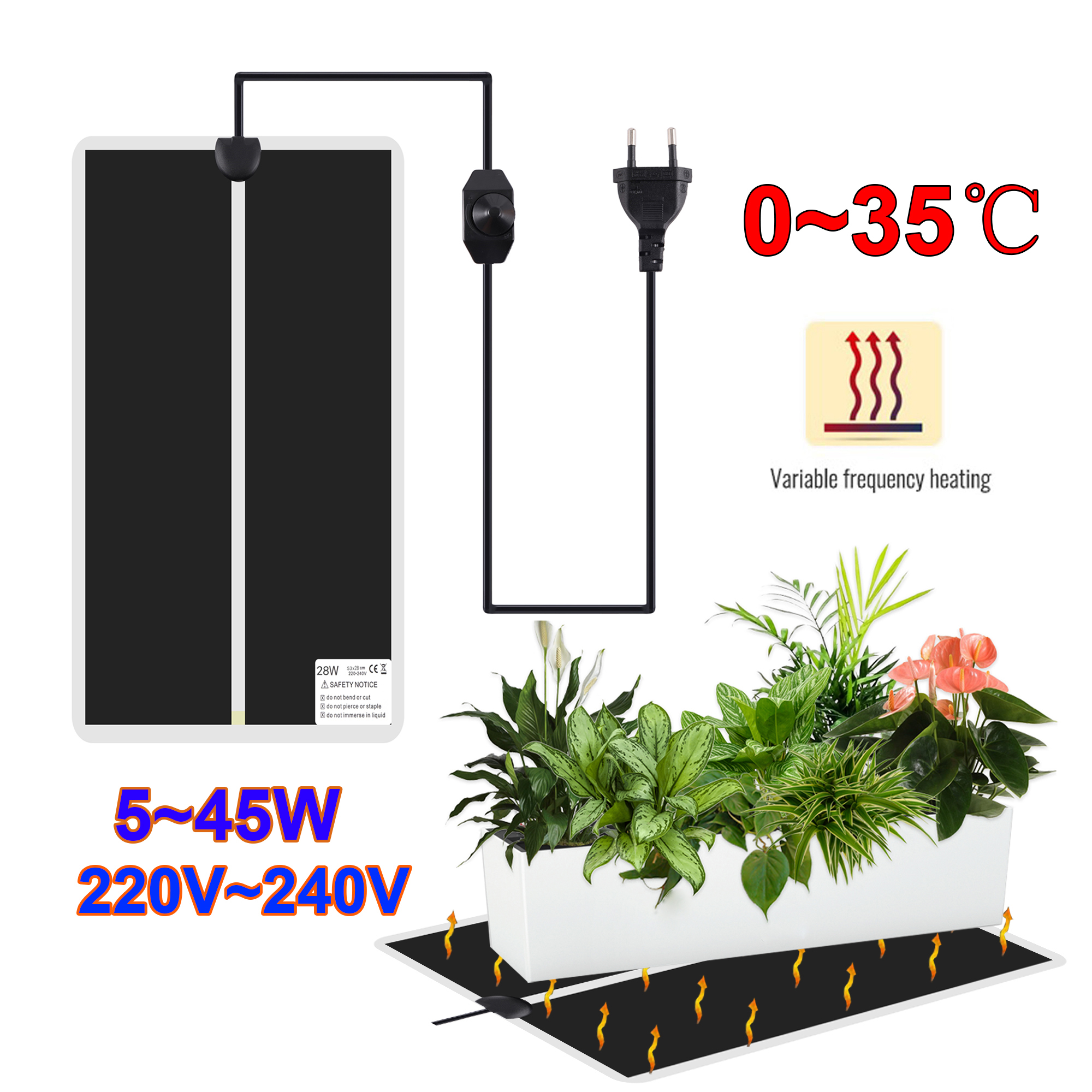5~45W Seedling Heat Mat 220V~2 - огляд і ціна Plant Growth Regulator