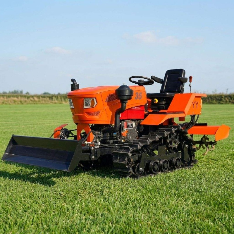 Crawler 4WD Rotary Tiller 35HP - огляд і ціна Agriculture Farming Equipments
