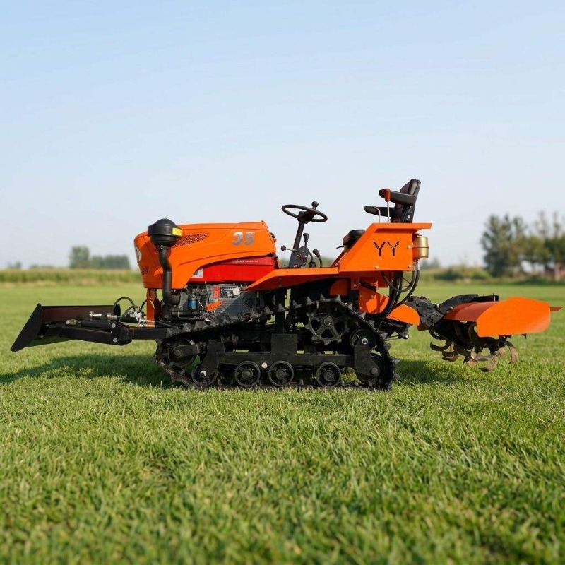 Crawler 4WD Rotary Tiller 35HP - огляд і ціна Agriculture Farming Equipments
