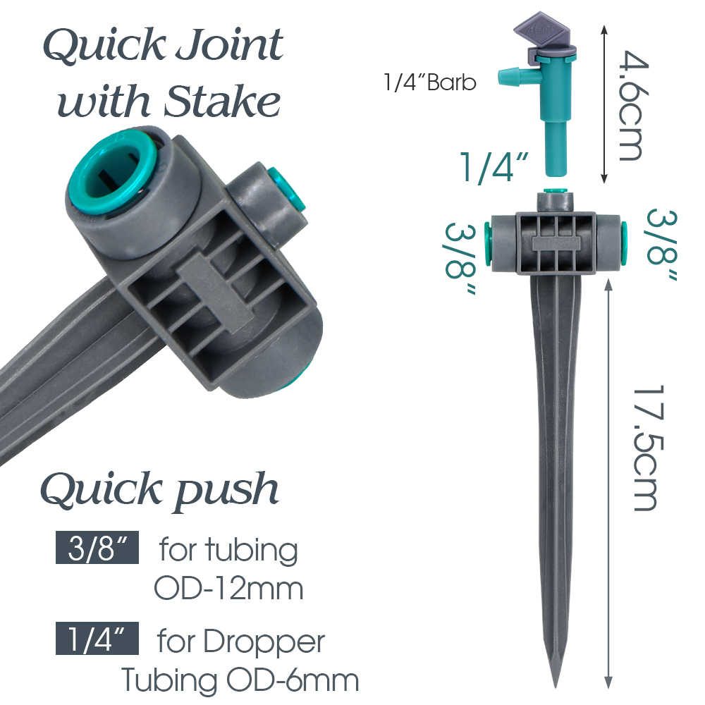8-20M Garden 4L/H Dropper 3/8